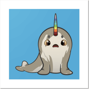 Kawaii Unicorn Narwhal Posters and Art